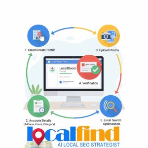 ai strategist | localfind.us gbp process shown in an infographic